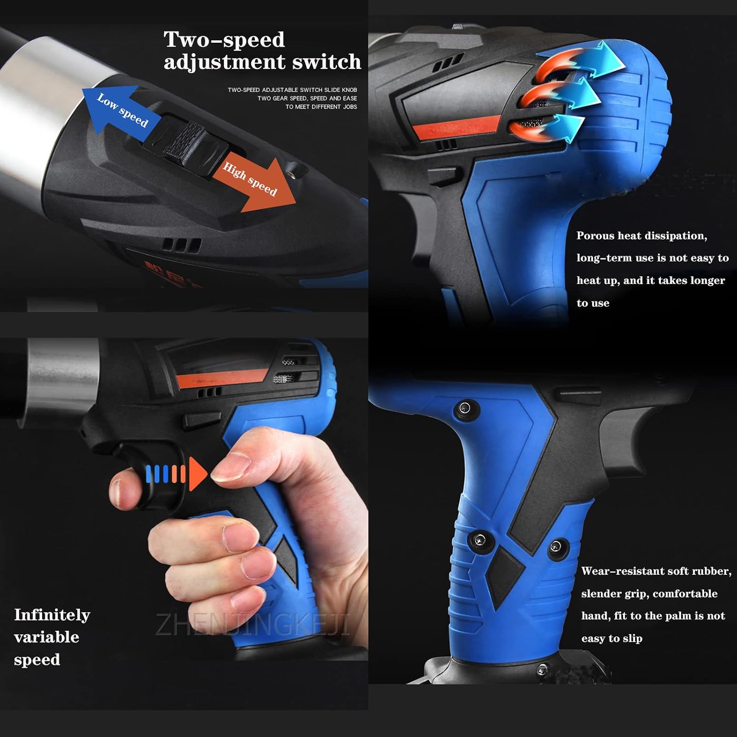 Automatic Pull Riveting Nut Gun, 26V Electric Intelligent Riveter Nut Gun/Ram Gun Rivet Tool M3-M10 with Battery