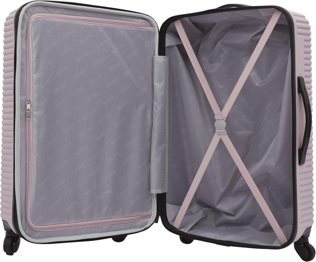 kensie Women's Hillsboro Luggage & Travel Bags Set, Burnished Lilac, 4 Piece Set