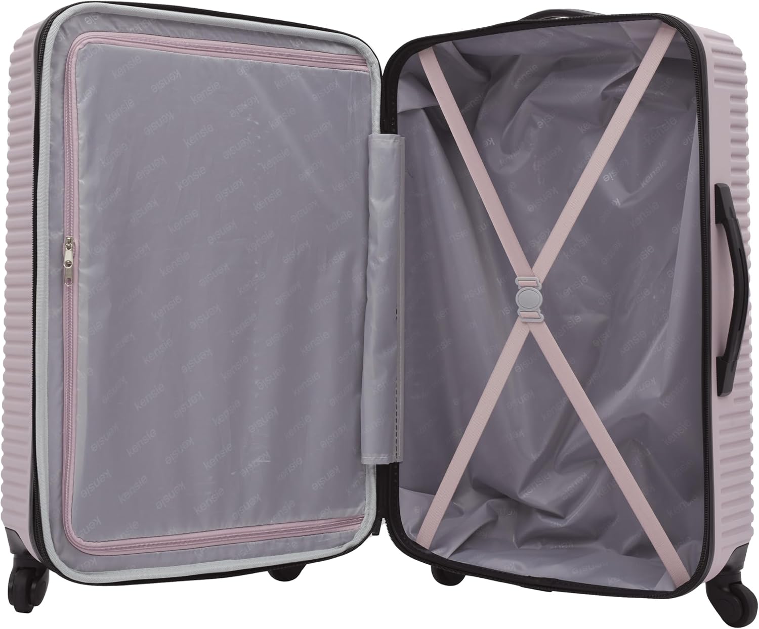 kensie Women's Hillsboro Luggage & Travel Bags Set, Burnished Lilac, 4 Piece Set