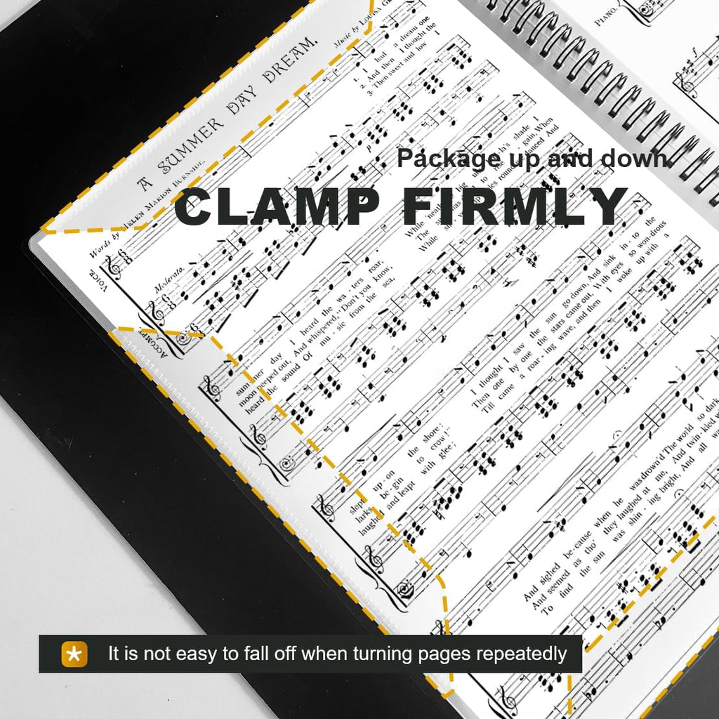 Sheet Music Folder, Sheet Music Page 8.5X 11 Inches, Sheet Music Holder Allow Annotations,40 Pages Spiral Sheet Music Binder Organizer, Sheet Music Storage (20 Pack)