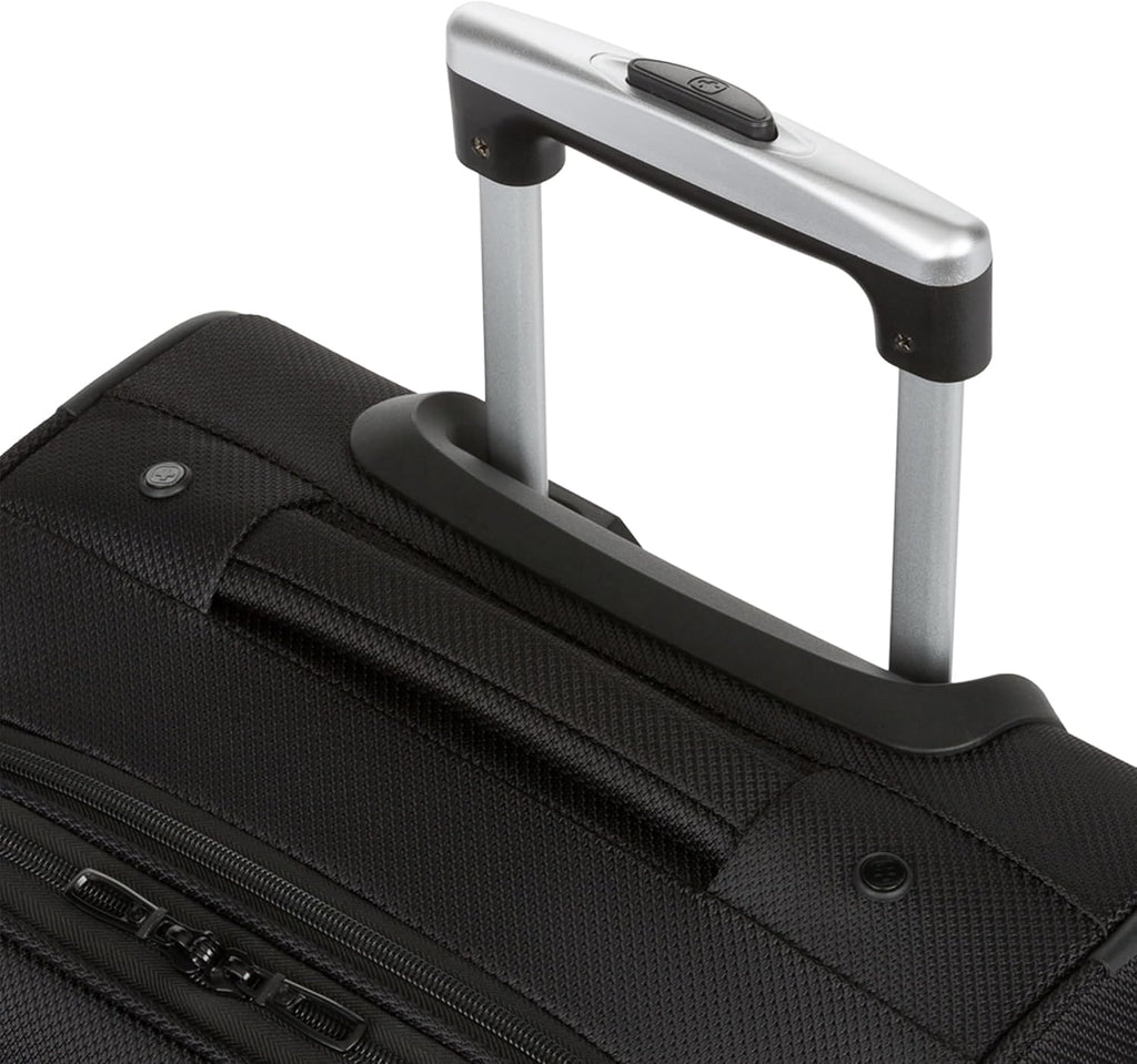 SWISSGEAR Sion Softside Expandable Spinner Luggage Durable Lightweight Travel Suitcase, Black, Checked-Medium