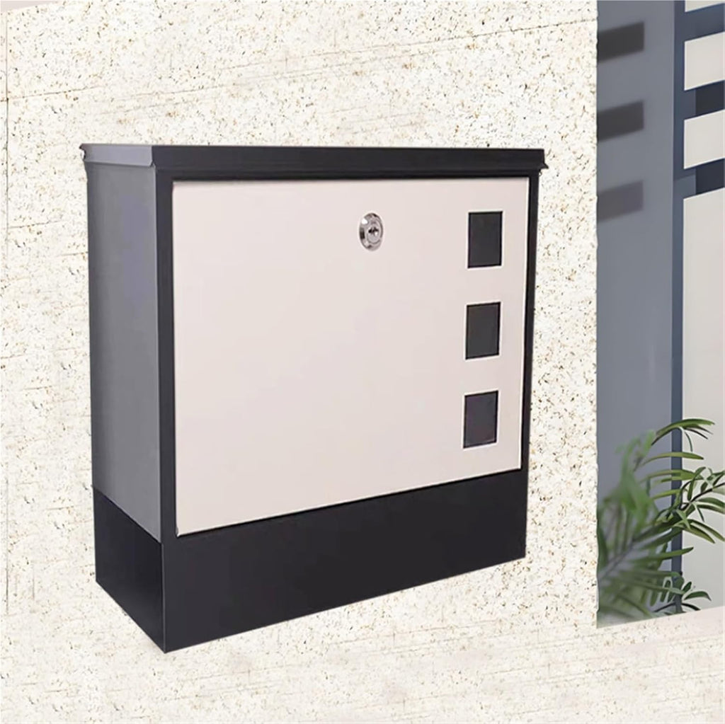 Mailbox Wall Mount Mailbox Capacity Mail Box Iron Metal Post Mailboxes for Outside Decorative