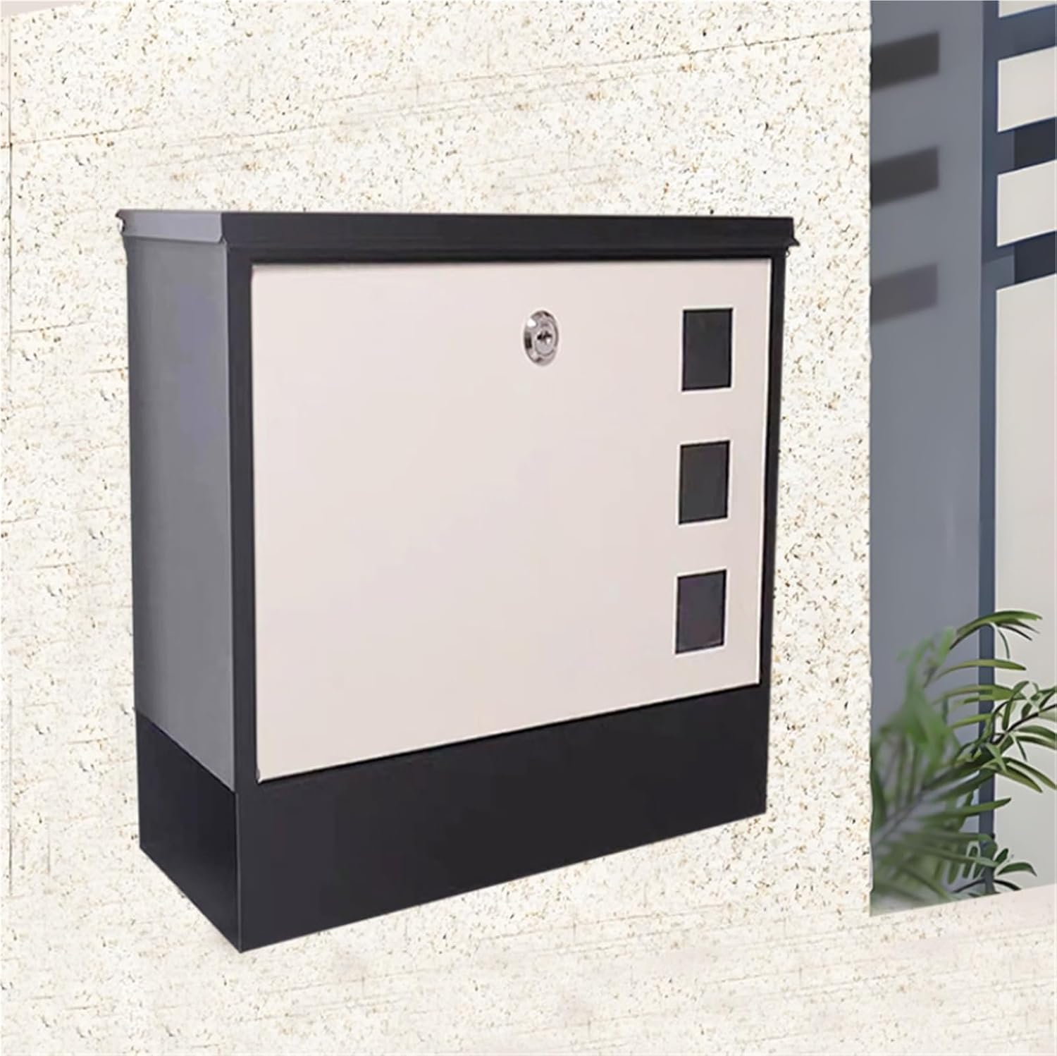 Mailbox Wall Mount Mailbox Capacity Mail Box Iron Metal Post Mailboxes for Outside Decorative