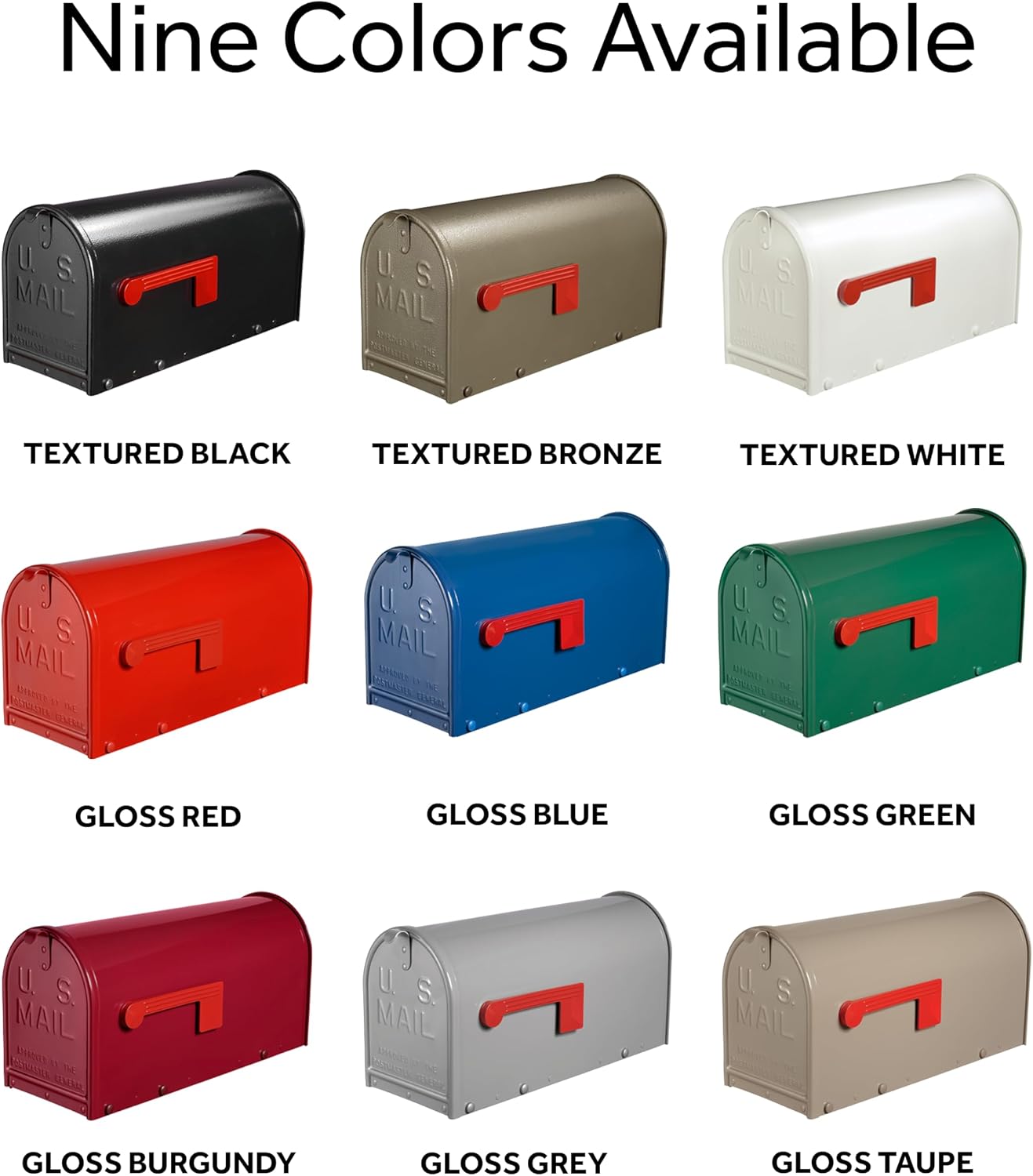 Janzer Mailbox - Textured Black - Large