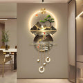LED Light Decor Wall Art, 3D Art Wall Decor with Light, Decors Walls Sculptures Large 3D Art, Decors Walls Sculptures Lighting Modern, Plug-in Power Supply, Gold T, 23x53IN
