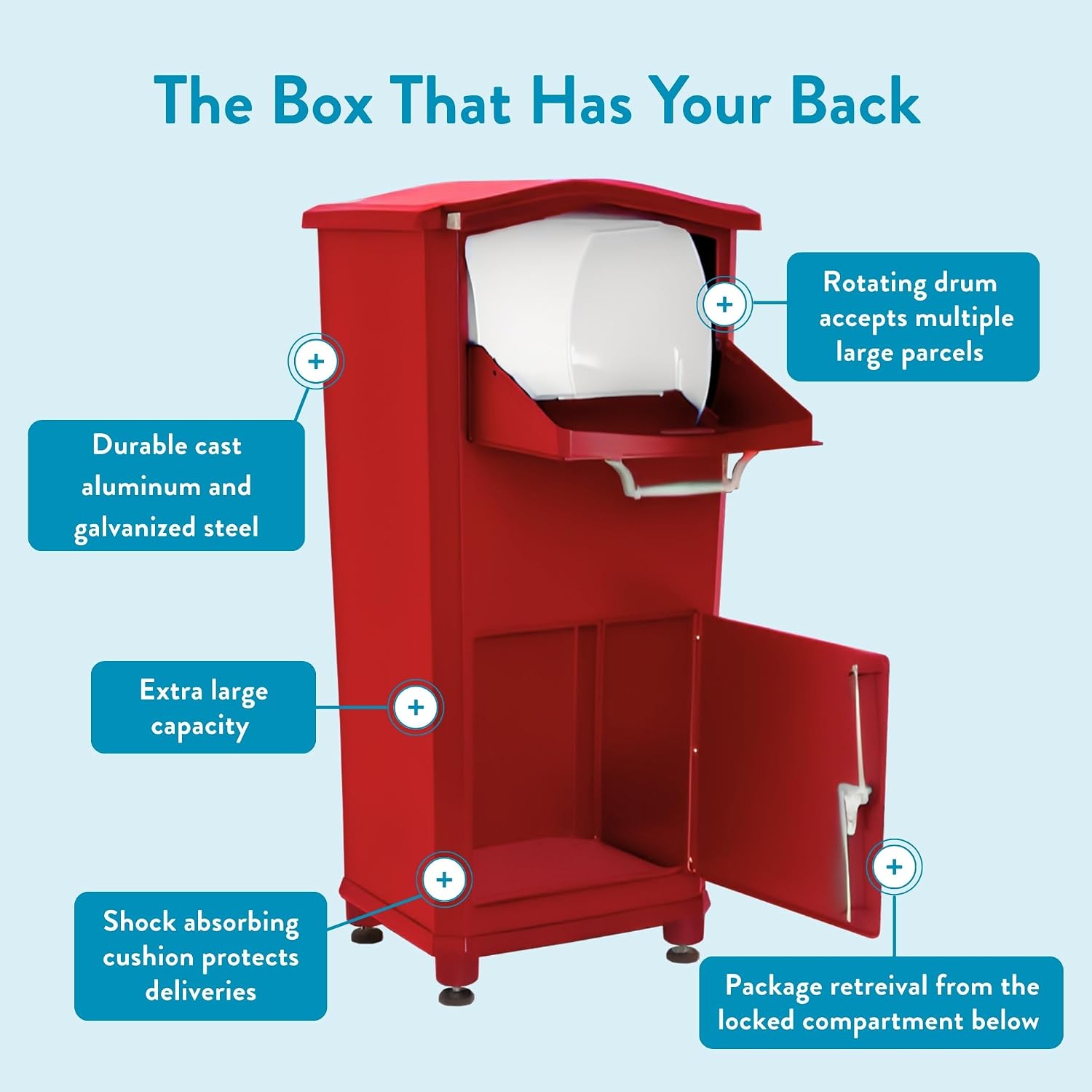 Architectural Mailboxes 6900R Elephantrunk Parcel Drop Box, Red