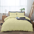Ivory Duvet Cover Set Oversized Queen Size 1 Duvet Cover with 2 Pillow Shams 3-Pc Comforter Cover with Zipper Closure & Corner Tie 100% Egyptian Cotton Cover (98x98 Inch, Ivory)