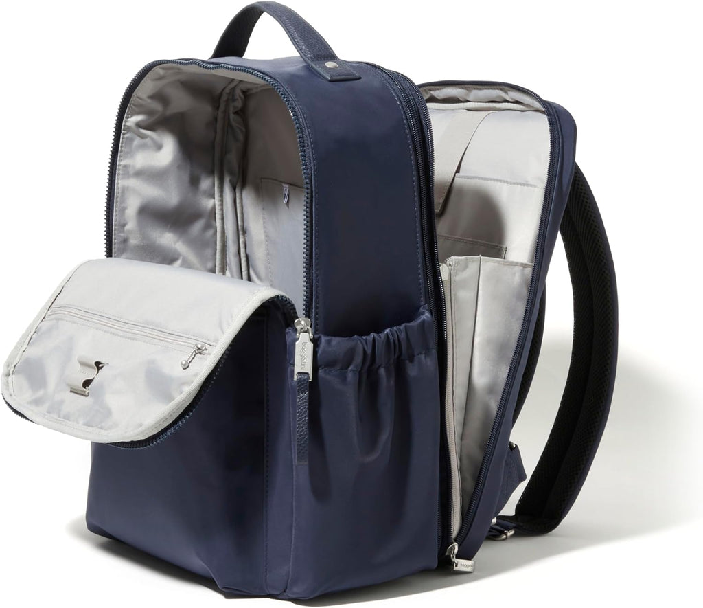Baggallini Tribeca Expandable Laptop Backpack - 15'x11' Lightweight RFID Computer Bag for Work & Travel with Luggage Sleeve
