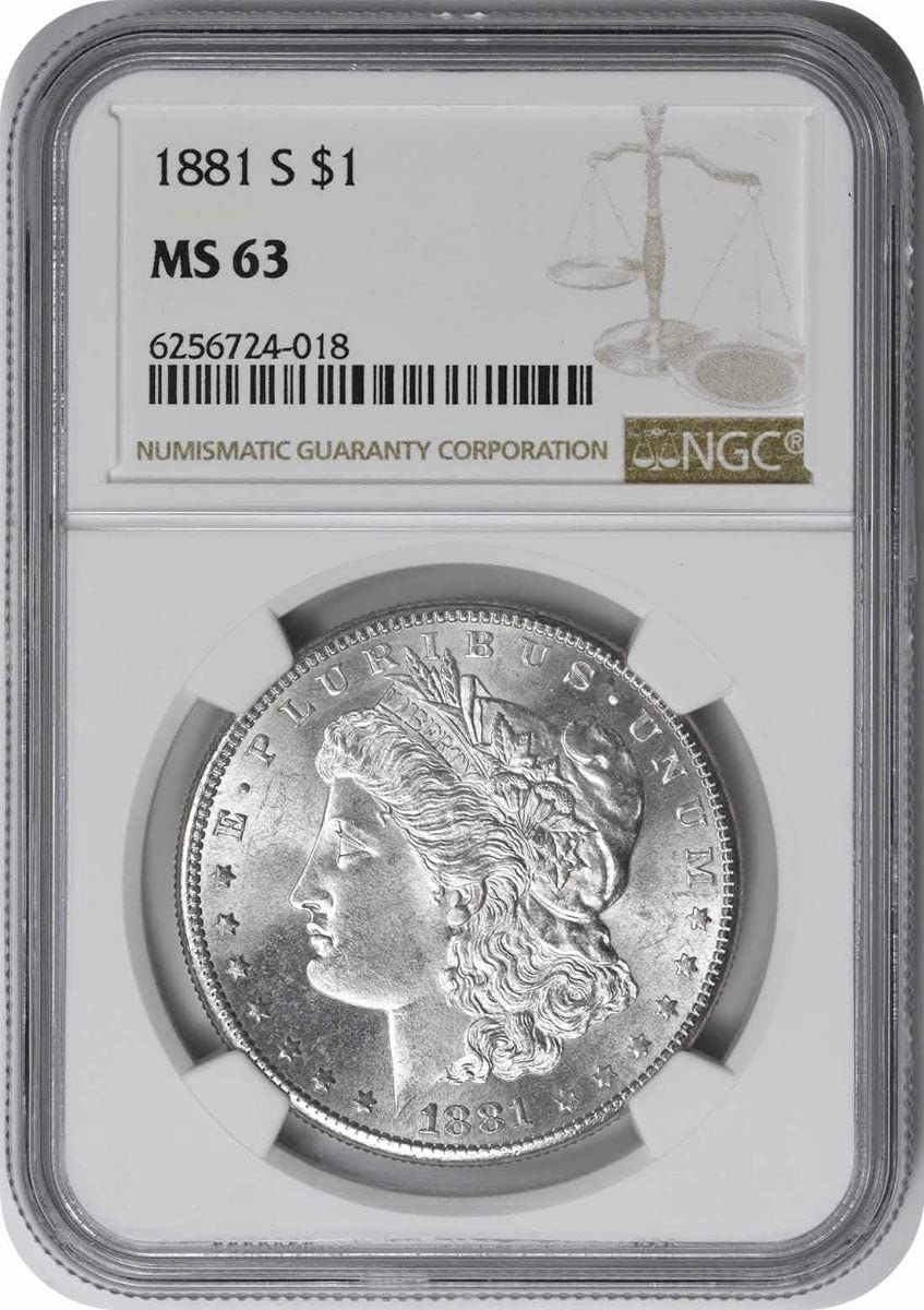 1881 S Morgan Dollar MS63 NGC