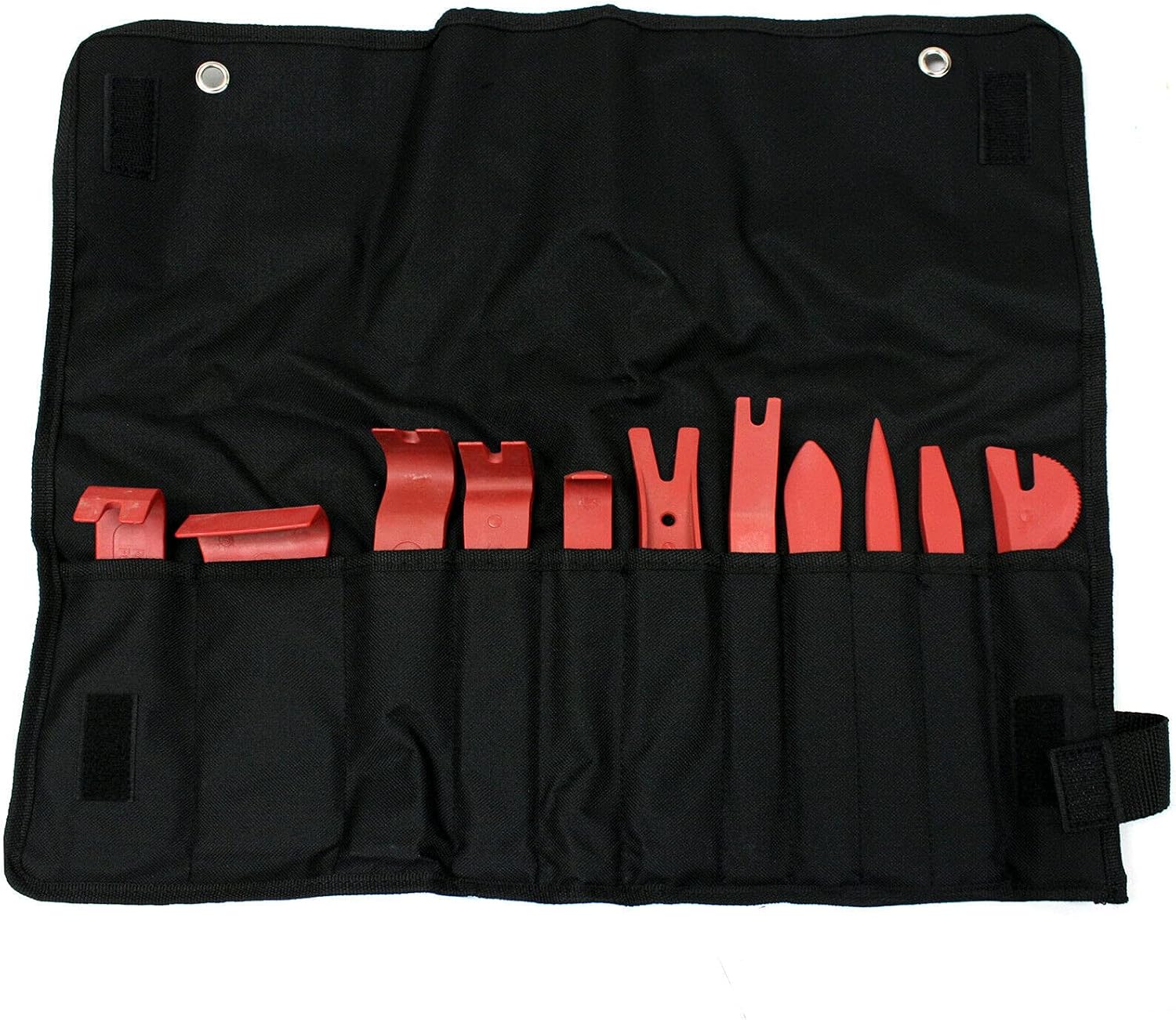 COMBO 11 pc Trim Pry Wedge Removal Kit & 41 pc Plastic Poly Rivet Gun Hand Tool
