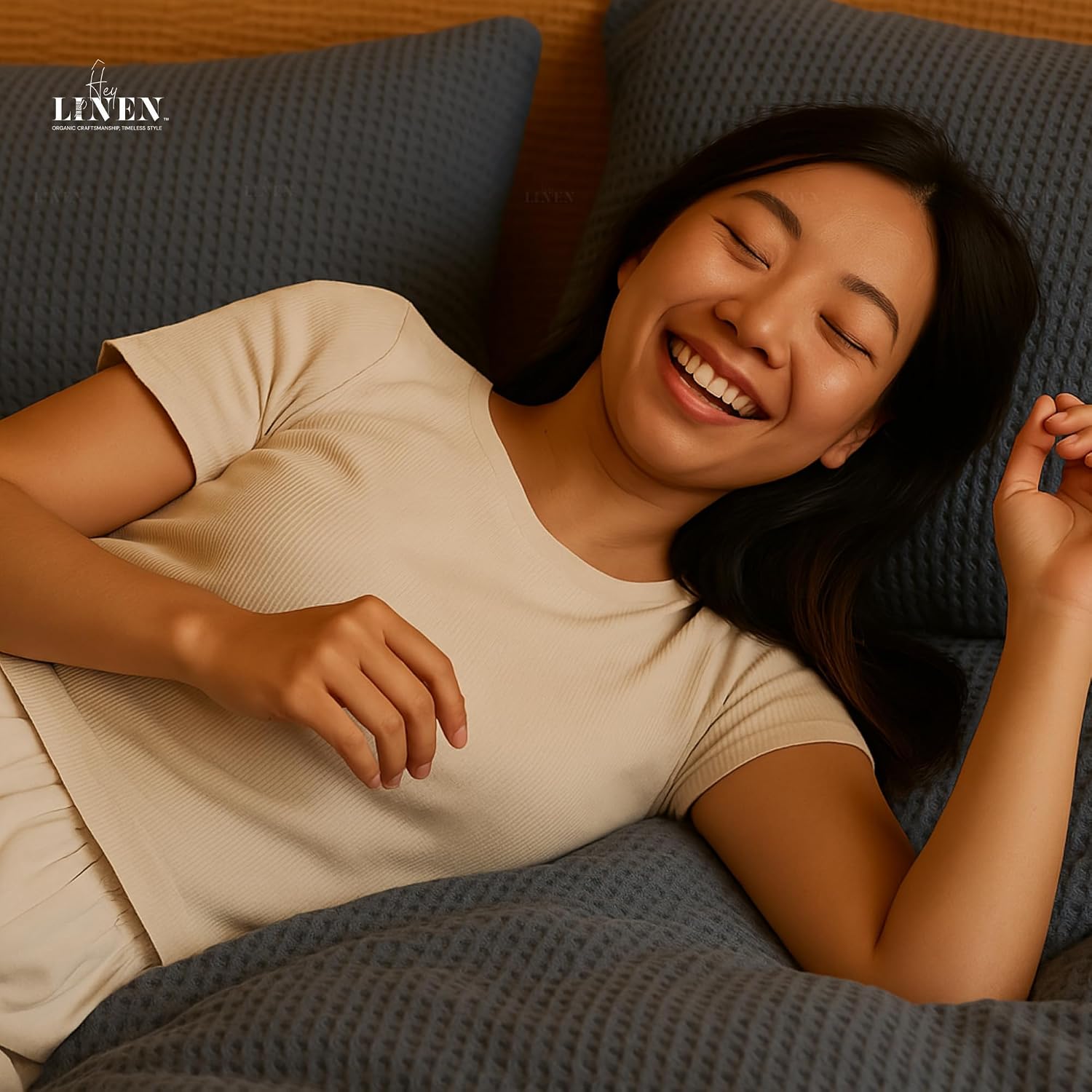 Luxury Organic Cotton Waffle Weave Duvet Cover King Set with Pillowcase|100% Egyptian Cotton 600 TC|Soft Breathable Cooling Comforter Cover with Buttons and Corner Ties|Size 104x90 Gray