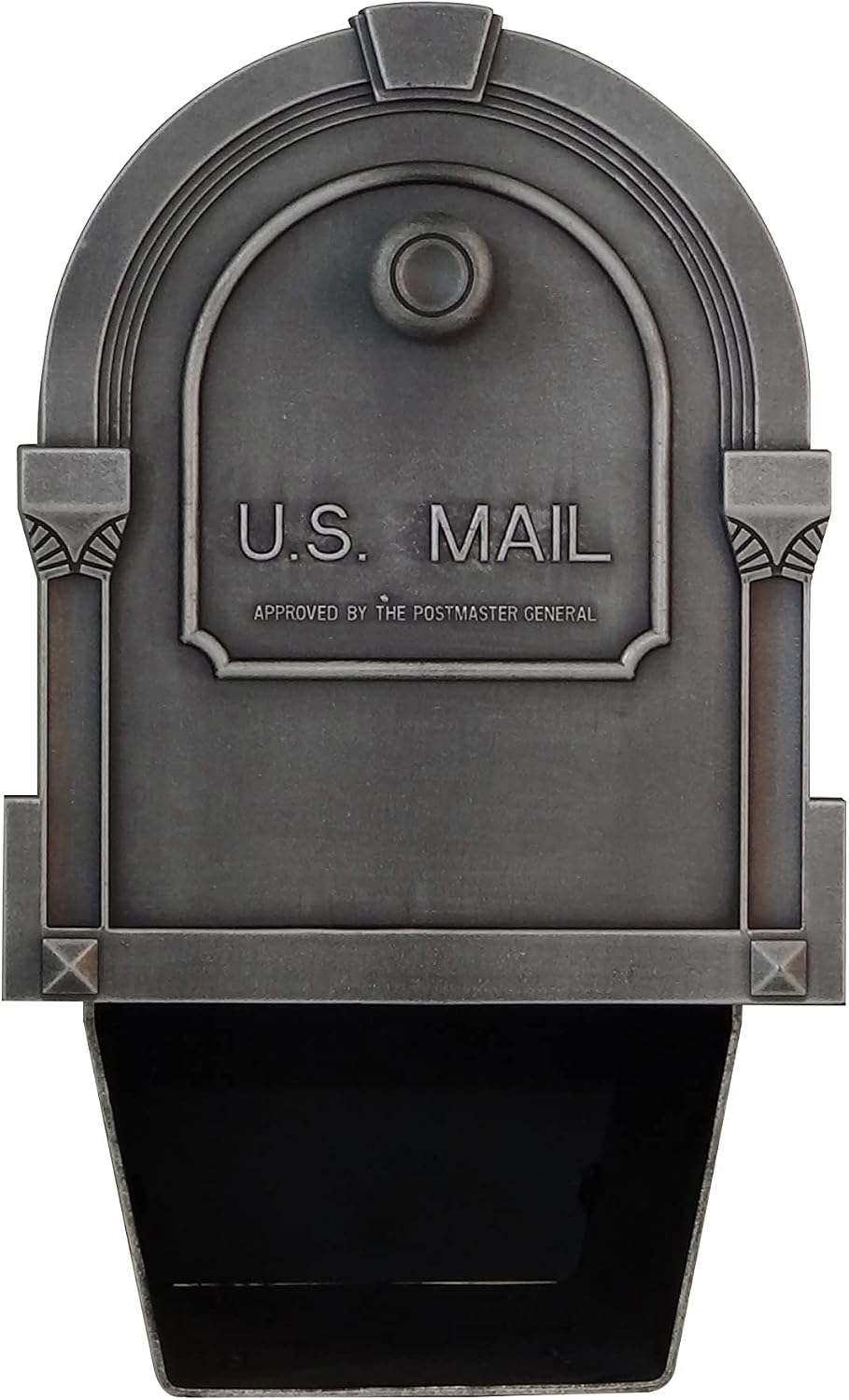 Special Lite Savannah Curbside Mailbox with Paper Tube - Swedish Silver Aluminum Mailbox for Post Mount - SCS-2014-SW