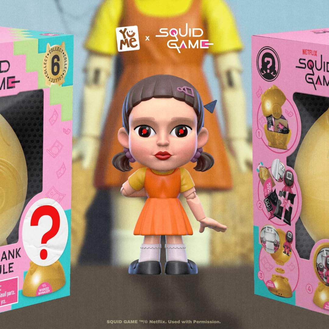 YuMe Squid Game Blind Box Figurines (6-Pack) – Official Netflix Collectible Mystery Capsules Featuring Iconic Characters – Surprise Toy Gift Set for Fans, Adults, Boys & Girls – Series 1