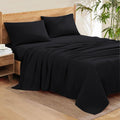 1000 Series - 100% Egyptian Cotton Sheet Set Soft & Comfy Breathable Hotel Quality Luxury Bedding -Queen Size Fits Mattress Up to 18-20' Deep (Solid, Black)