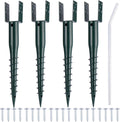 No Dig Ground Screw Anchor Spike – 27 inch U Shaped Post Stake for Mailbox and Fence, Includes Lag Bolts & Rebar, Fits Standard 4x4 (3.5' X 3.5' Inch) Post.