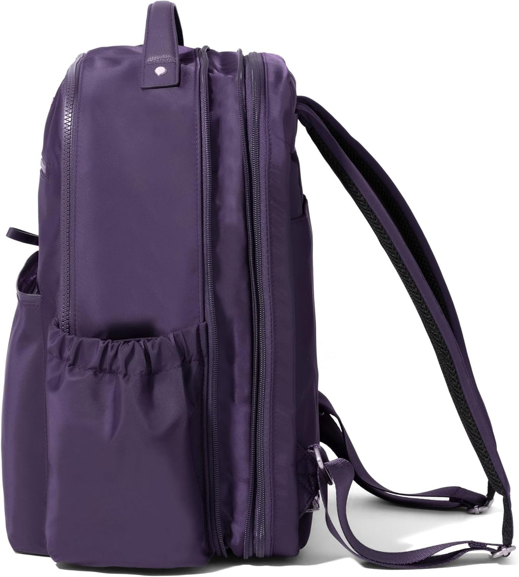 Baggallini Tribeca Expandable Laptop Backpack - 15'x11' Lightweight RFID Computer Bag for Work & Travel with Luggage Sleeve