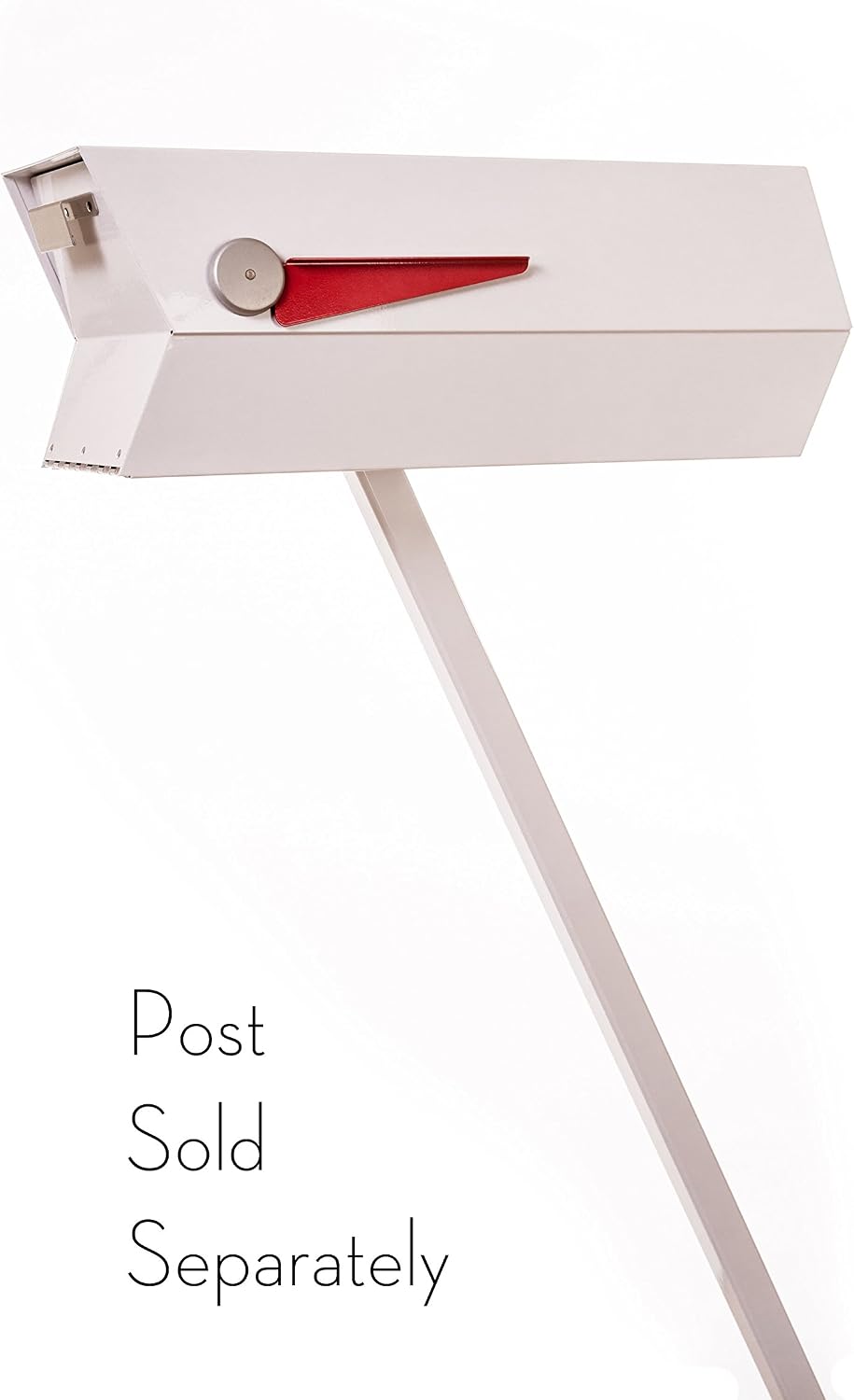 modbox USA Mid-Century Modern Curbside Mailbox | Solid Color (White)