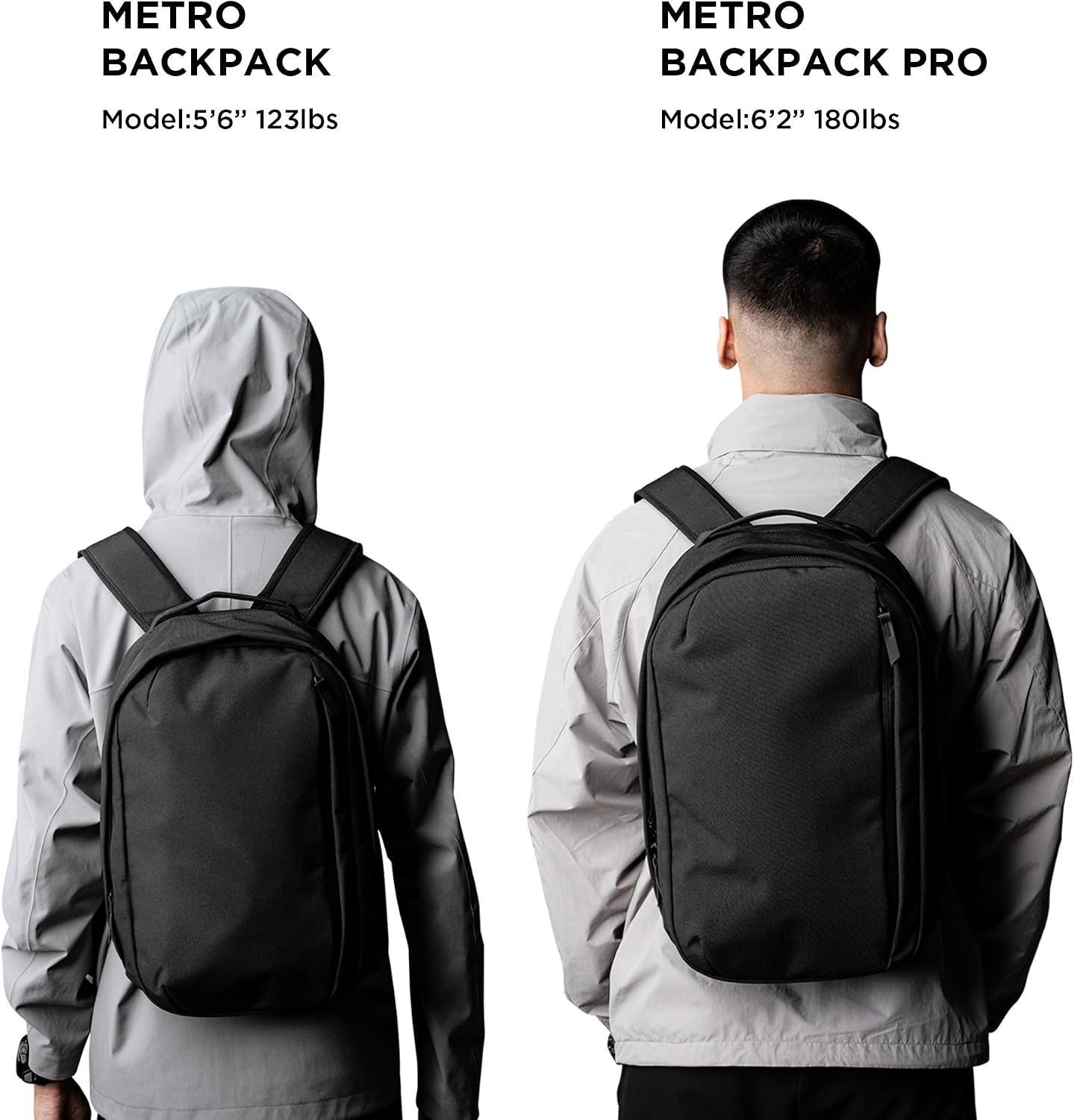 ALPAKA Metro Backpack Pro for Men 24L - Fits 16' Laptop Business Travel Backpack with YKK Zippers, MOD Key Leash & Luggage Pass-through, Durable Padded and Weatherproof Work Bag,Axoflux 600D (Black)