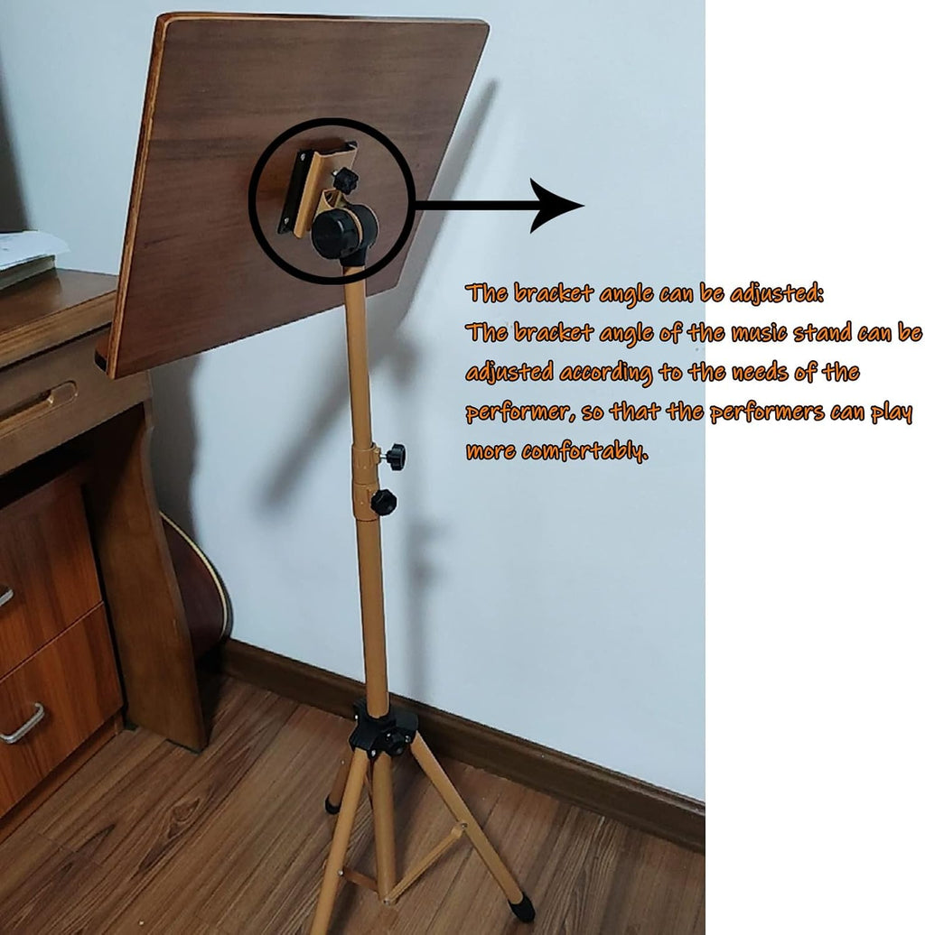 Stylish Music Stand Professional-Grade Sheet Music Stand Portable Wooden Music Stand Adjustable for Musicians, Versatile Music Stand for Any Occasion, Elegant Music Stand for Home Or Studio