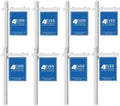 4Ever Products Vinyl PVC Real Estate Sign Post - White - 5' Tall Post - 8 Pack