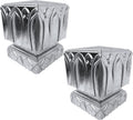 Post Cap Metal Fence Post Top Cap Fence Post Cap, Aluminum Railing Cover, Fence Top Protection for Villa Stair, Mailbox, Deck, Dock, Lotus Relief Decorative Piling Caps, 2 pcs