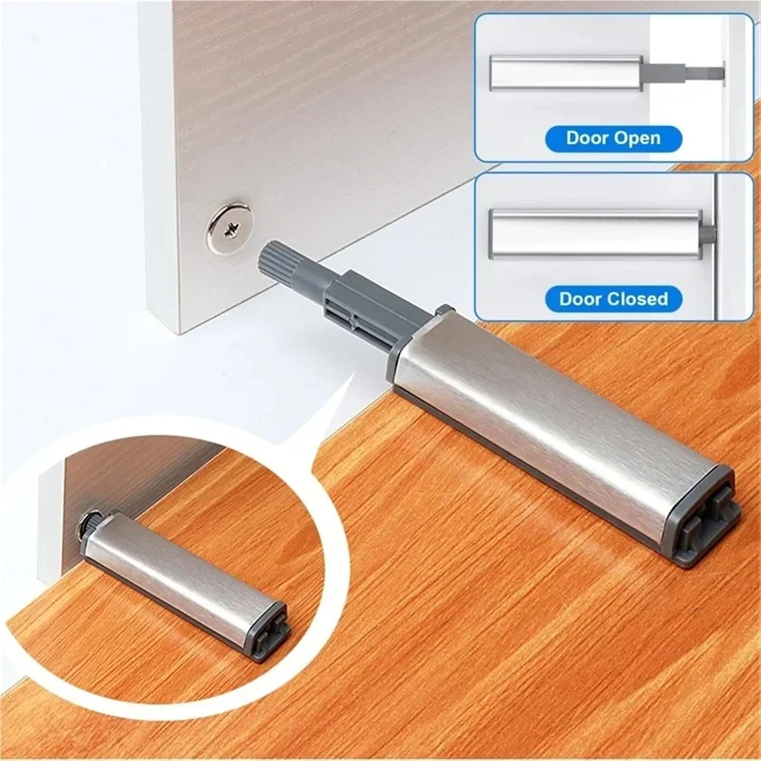 10Pcs Magnetic Push Latches for Cabinets Push to Open Cabinet Hardware Touch Damper Buffers Drawer Latch Door Stopper