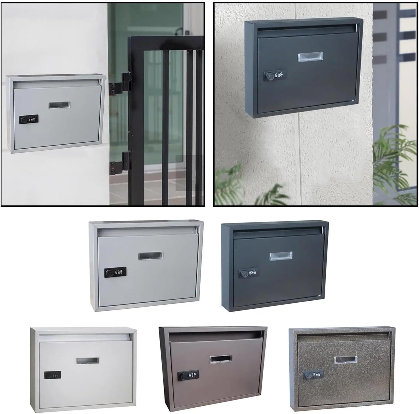 letterbox Post Box Metal Mailbox,for Indoor and Outdoor Entryway Townhouse for Receiving Mail