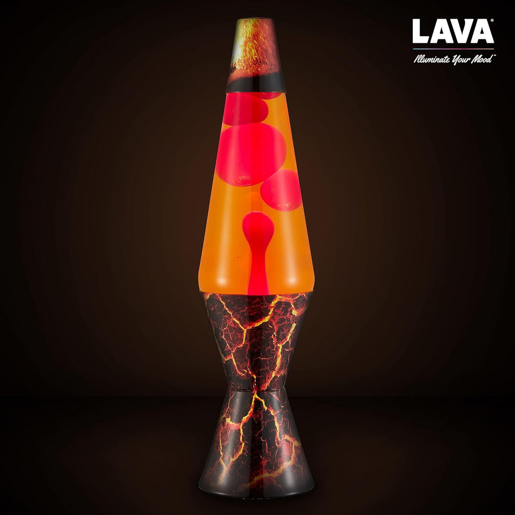Lava The Original Lamp - 14.5' Volcanic Crags - Classic Liquid Motion Lamp - Red Wax and Orange Liquid - #2078 (Amazon Exclusive),(Pack of 4)