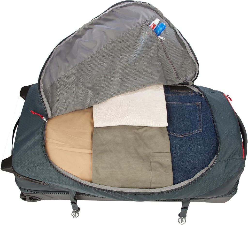 Eddie Bauer Expedition Rolling Duffel Bag with Wheels | Travel | Check-In | Luggage | Rugged | Durable - Storm, 34'