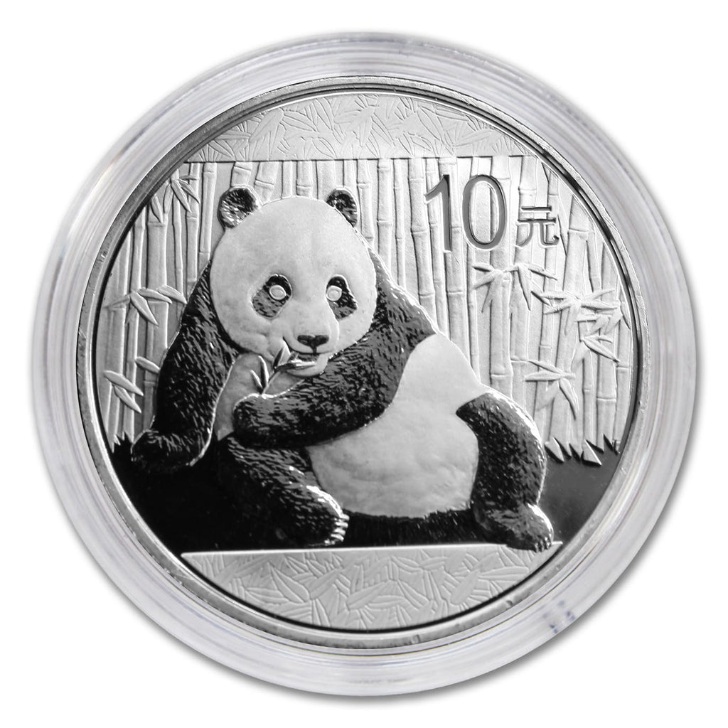 1989-2016 (Random Year) 1 oz Chinese Silver Panda Coin (in Capsule) Brilliant Uncirculated with Certificate of Authenticity ¥10 Yuan BU ¥10 Yuan Seller BU