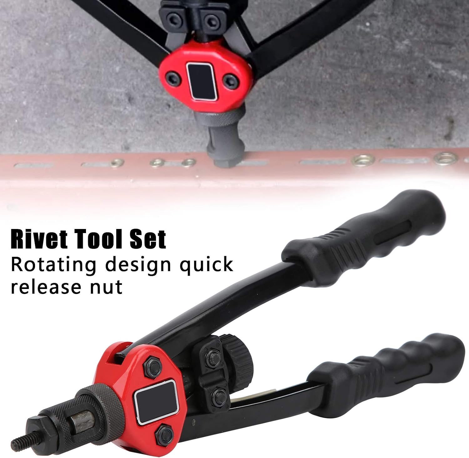 Rivet Nut Gun Ferroalloy 606 Inch Plastic Boxed Hand Thrust 6‑32 8‑32 10‑24 1/4‑20 5/16‑18 with Carrying Case