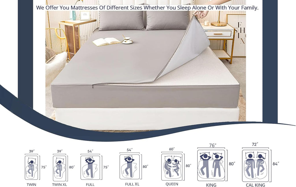Zip On Sheets Queen Size Zipper Fitted Sheet - Includes 1 Fitted Base + 2 Zip On Sheet - Upto 16' Inch Deep Pockets - Easy to Use, Won't Pop Off - Soft Microfiber Queen Size 60X80 - Silver Gray