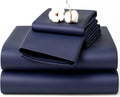 Hyde Lane 100% Egyptian Cotton Sheets Set King Size - 1000 Thread Count - 4 Piece Bed Sheet Sets with 16' Deep Pocket - Luxury Sateen Weave, Navy