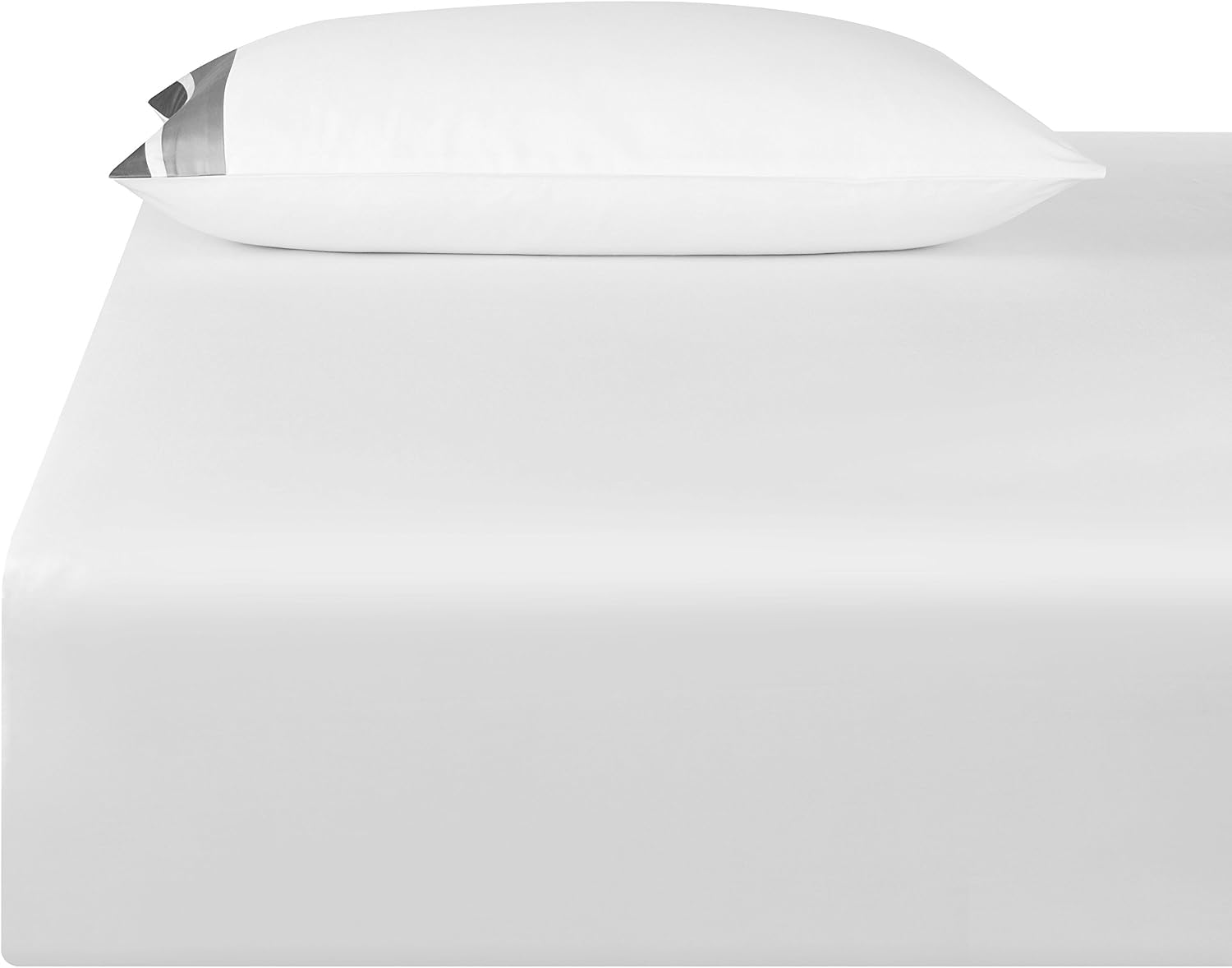 Casabolaj Shading 100% Egyptain Cotton Sateen Sheets Set,Hotel Collection Luxury Modern Style,400 Thread Count(White,Queen)