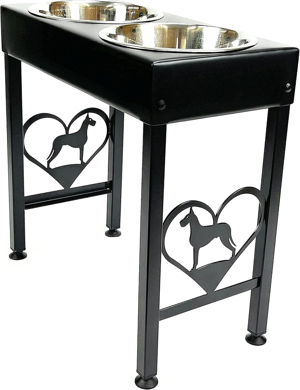 Elevated dog feeder stand raised dog bowls 21' tall for Great Dane