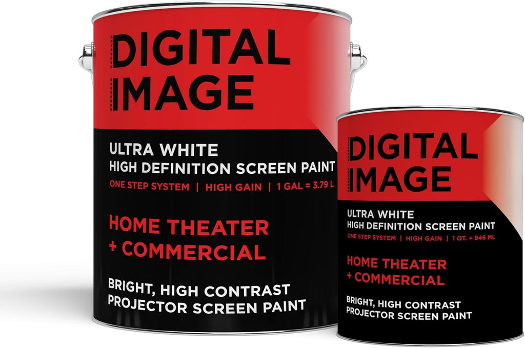 Projector Screen Paint - High Definition, 4K/8K, Ultra White - Gallon