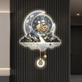 Modern Home Decorative Wall Clock Art Decorations lamp,Plug-in Power Supply 3D Relief LED Decorative Painting,Home Decoration,for Bedroom, Living Room, Kitchen(C,40 * 60cm/15.7 * 23.6in)