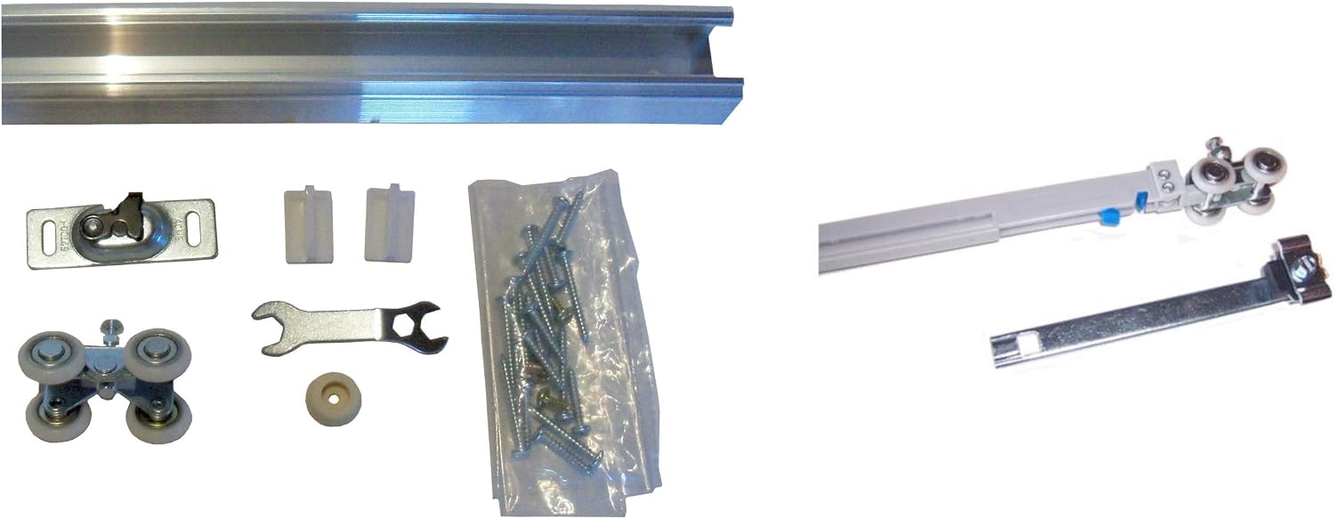 Series 1- Heavy Duty Pocket Door Track and Hardware with Soft Close (92 3/4' Track (for 48' Door))