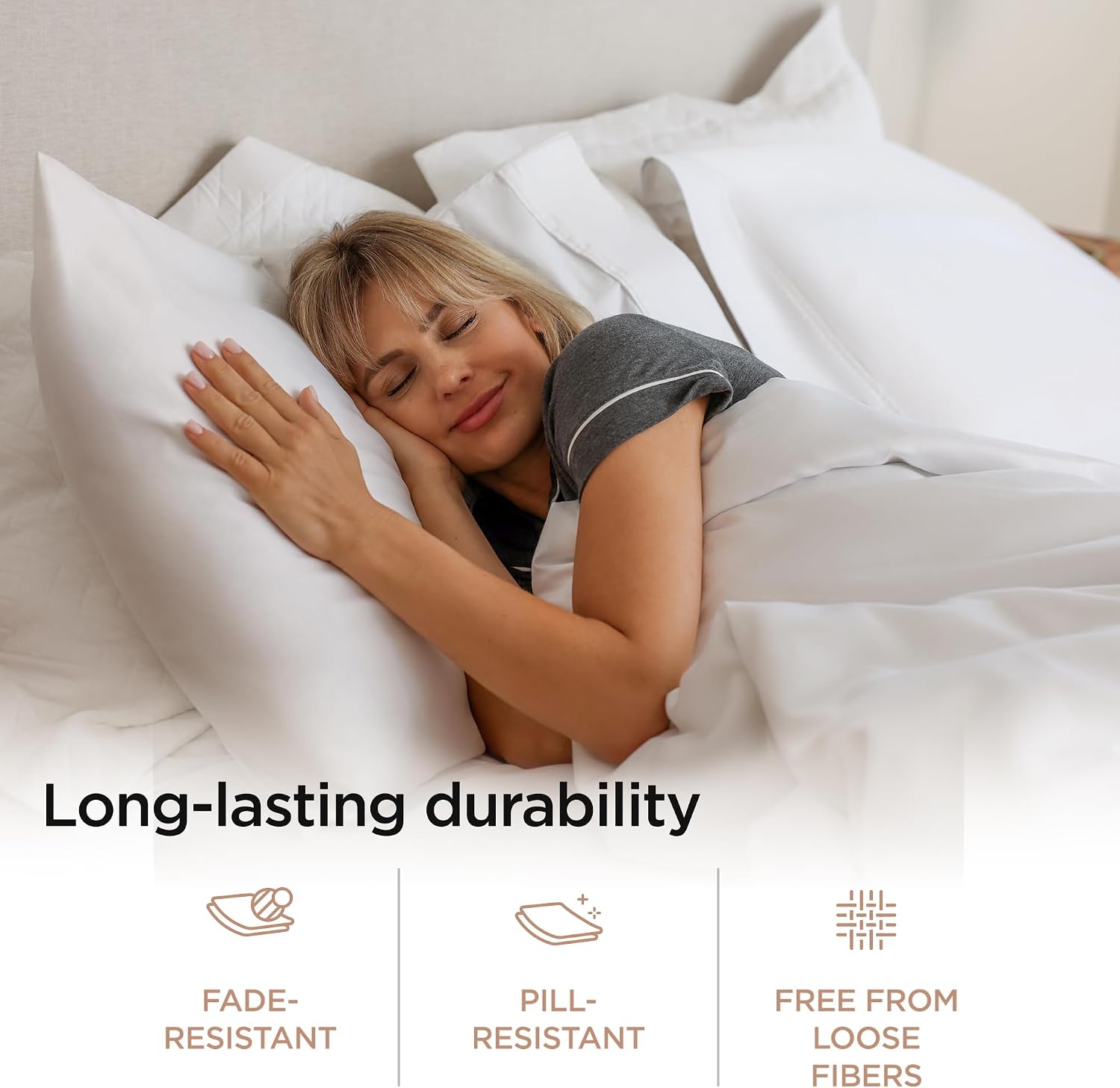 Breathable Luxury Bedding ! 800 Thread Count 100% Egyptian Cotton Queen Size 4 Piece Sheet Set Fit 15' Inch to 18' Inch Deep Pocket Grey Solid.