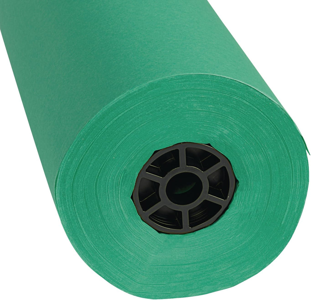 Colorations Dual Surface Paper Roll, Bright Green, 36' x 1000', Textured Paper, Classroom Craft & Art Supplies, Bulletin Board, Gift Wrapping, Chalkboard Wallpaper