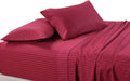 Breathable Luxury Bedding ! 800 Thread Count 100% Egyptian Cotton Queen Size 4 Piece Sheet Set Fit 15' Inch to 18' Inch Deep Pocket Stripe. Burgundy