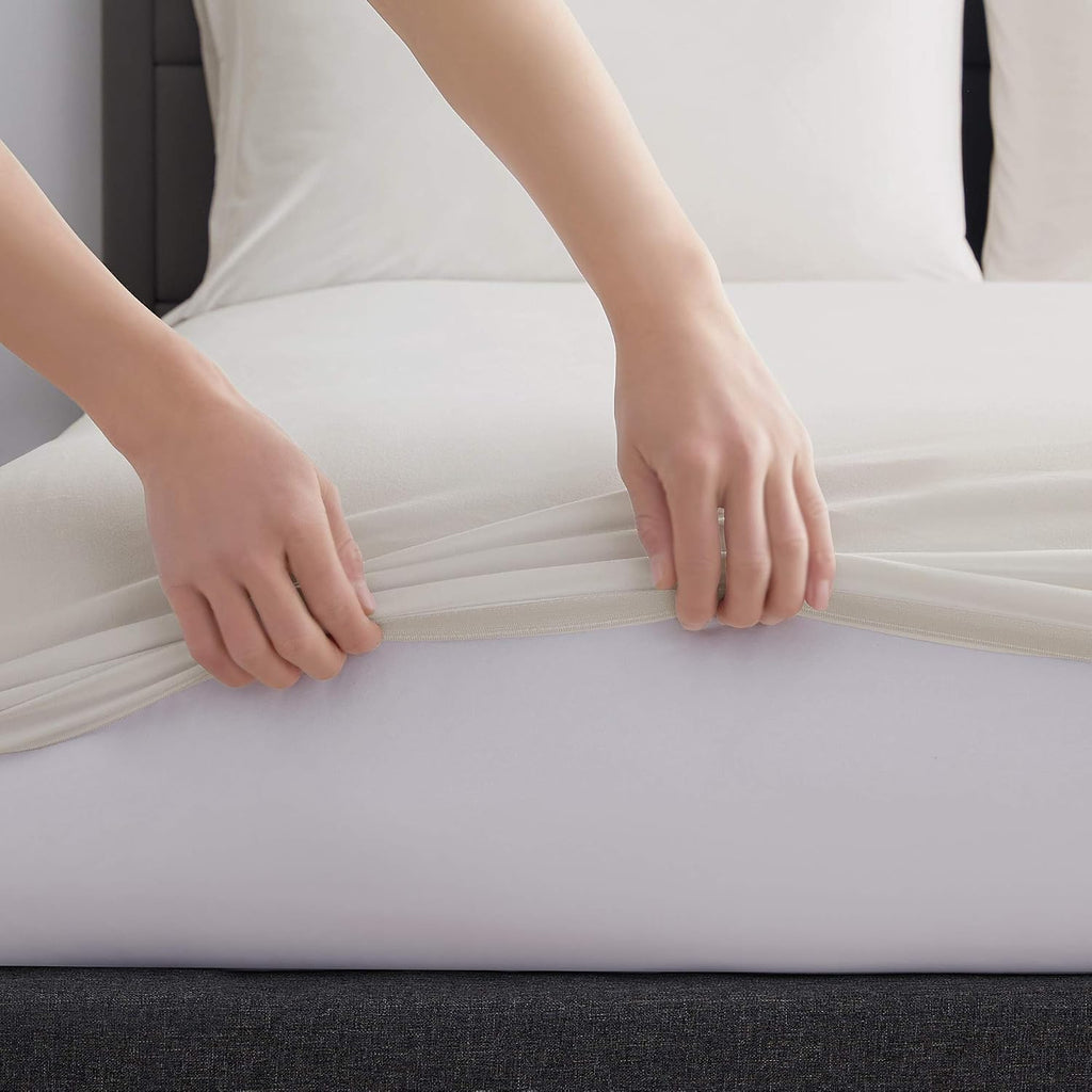Super Soft Luxury Premium Quality 800 TC Egyptian Cotton 6 Piece Bedding Bed Sheet Set Eco Friendly Wrinkle Free Sheets 20-Inch Deep Pocket Queen Ivory