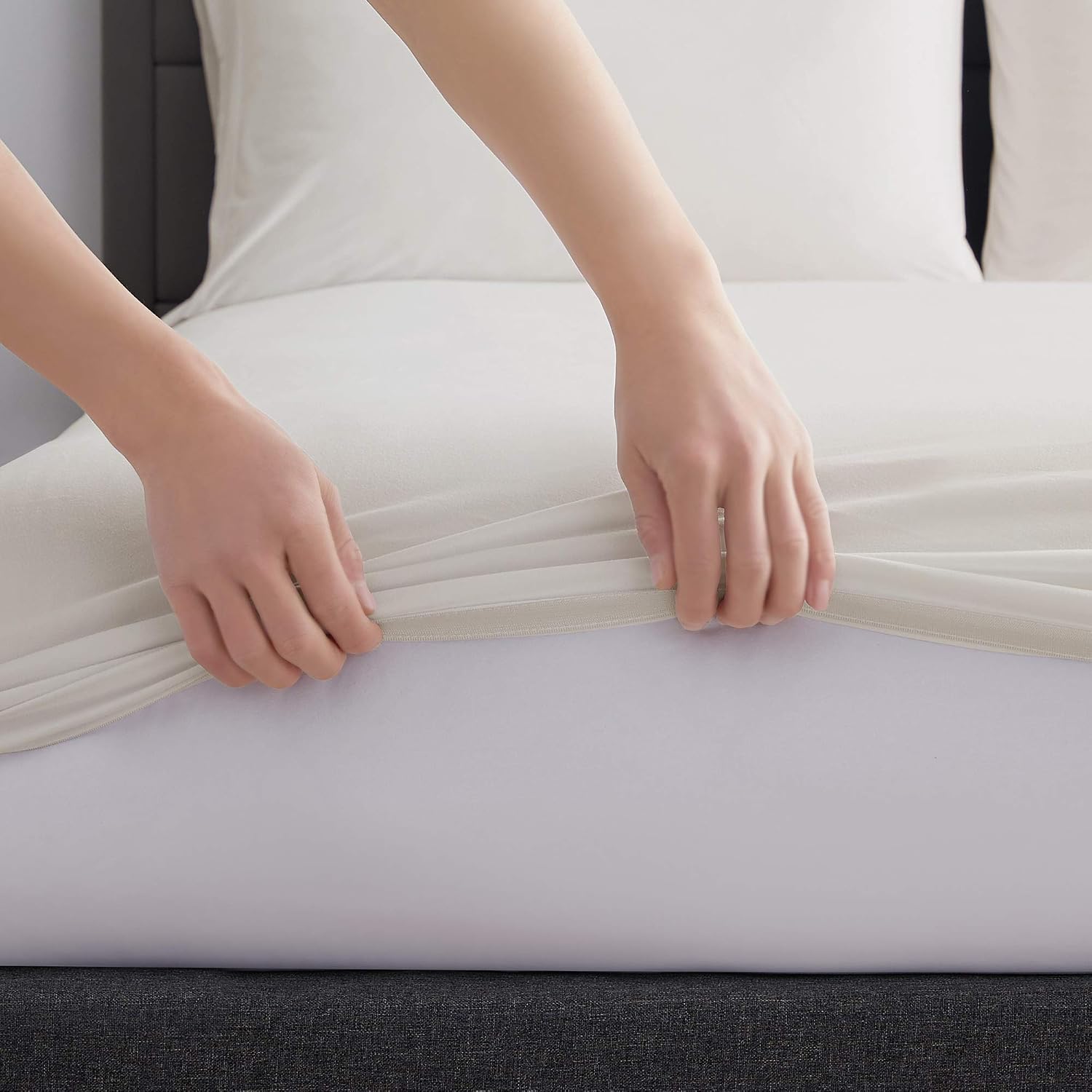 Super Soft Luxury Premium Quality 800 TC Egyptian Cotton 6 Piece Bedding Bed Sheet Set Eco Friendly Wrinkle Free Sheets 20-Inch Deep Pocket Queen Ivory