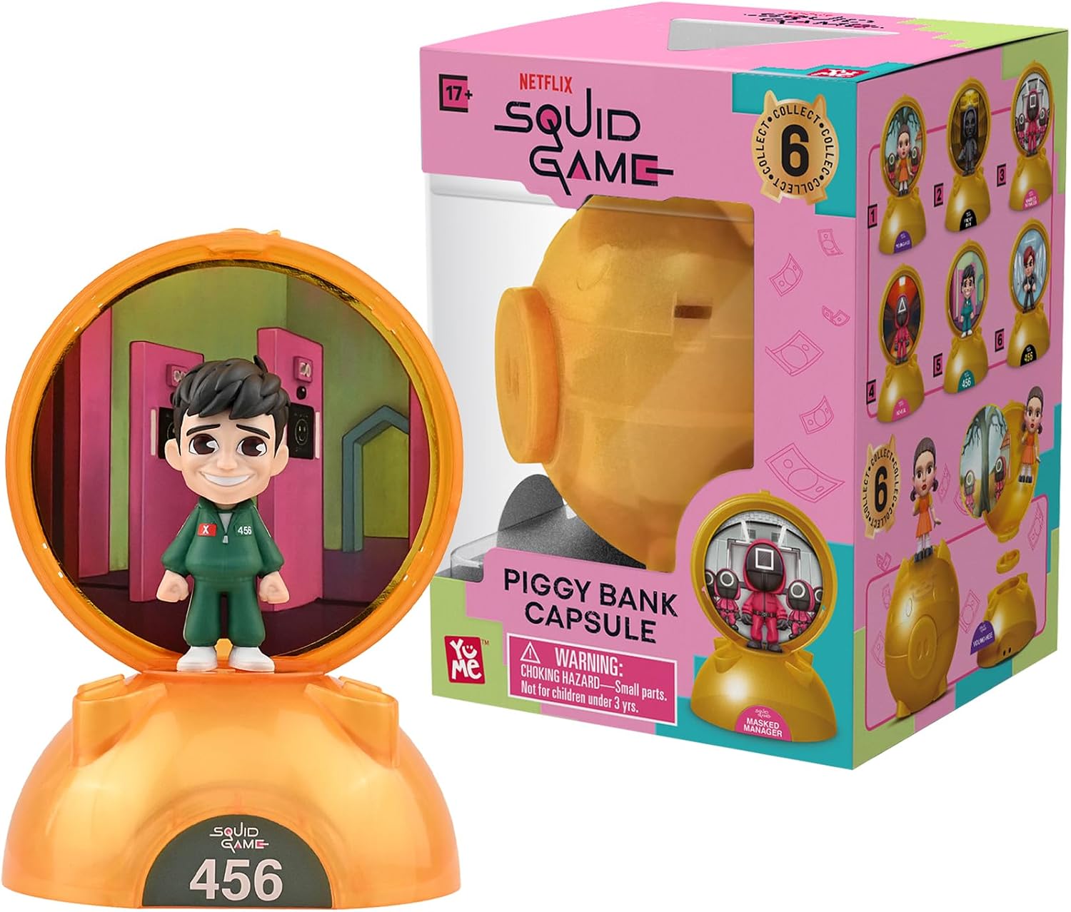 YuMe Squid Game Blind Box Figurines (6-Pack) – Official Netflix Collectible Mystery Capsules Featuring Iconic Characters – Surprise Toy Gift Set for Fans, Adults, Boys & Girls – Series 1