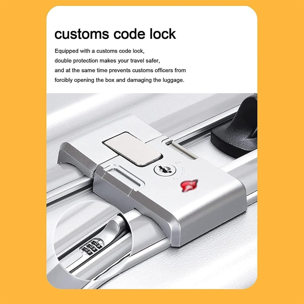 Luggage Travel Gear Aluminum Cabin Luggage Trolley Suitcase USB Charging Model Hardside Luggage(D,26in)