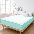 Zip On Sheets Twin XL Zipper Fitted Sheets 39X80 - Includes 2 Zip On Sheet & 1 Fitted Sheet Base - 8' to 16' Inch Deep Pocket Zipper Sheets - Faster & Easier Microfiber Twin XL Size - Aqua Blue