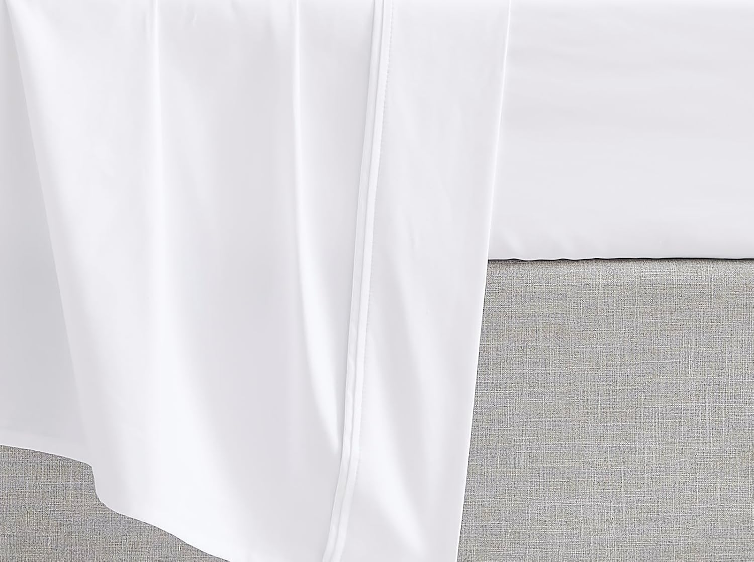 Linen Closet Luxury Cotton 1000 Thread Count Egyptian Cotton 4-Piece Sheet Set, Full, Arctic White