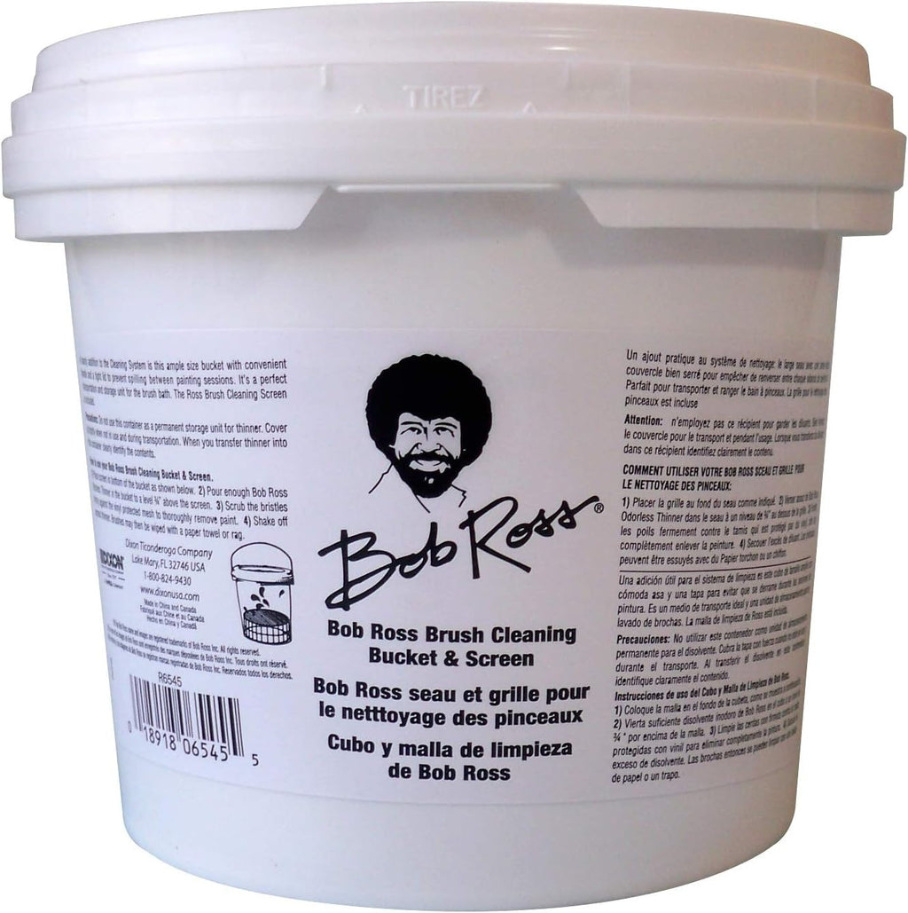 Bob Ross Cleaning Bucket & Screen-White (Pack of 6)