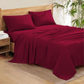 1000 Series - 100% Egyptian Cotton Sheet Set Soft & Comfy Breathable Hotel Quality Luxury Bedding -Queen Size Fits Mattress Up to 18-20' Deep (Solid, Burgundy)