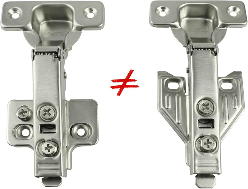 Berta 100-Pack, Full Overlay Cabinet Door Hinges,105 Degree Adjustable Concealed Kitchen Cabinet Hinges Soft Close for Face Frame Cabinet, with Screws - Durable and Easy Installation